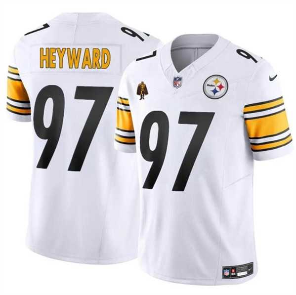 Men & Women & Youth Pittsburgh Steelers #97 Cameron Heyward White F.U.S.E. With Walter Payton Patch Vapor Limited Stitched Jersey->pittsburgh steelers->NFL Jersey